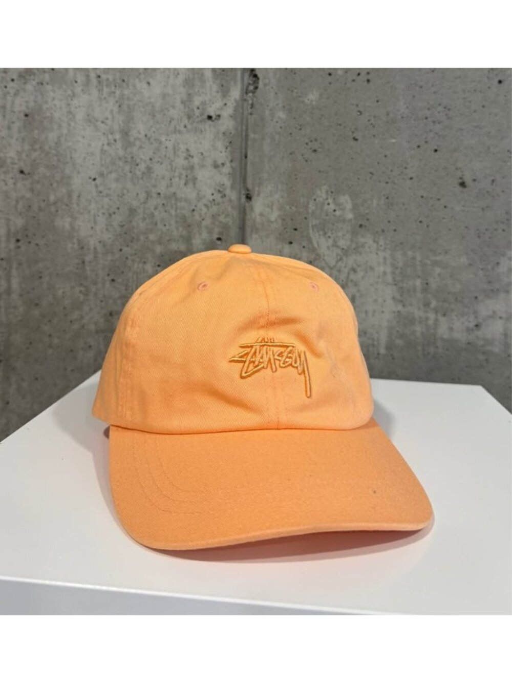 Stüssy Tonal Stock Low Cap Peach Orange One Size Good Used Condition Hat